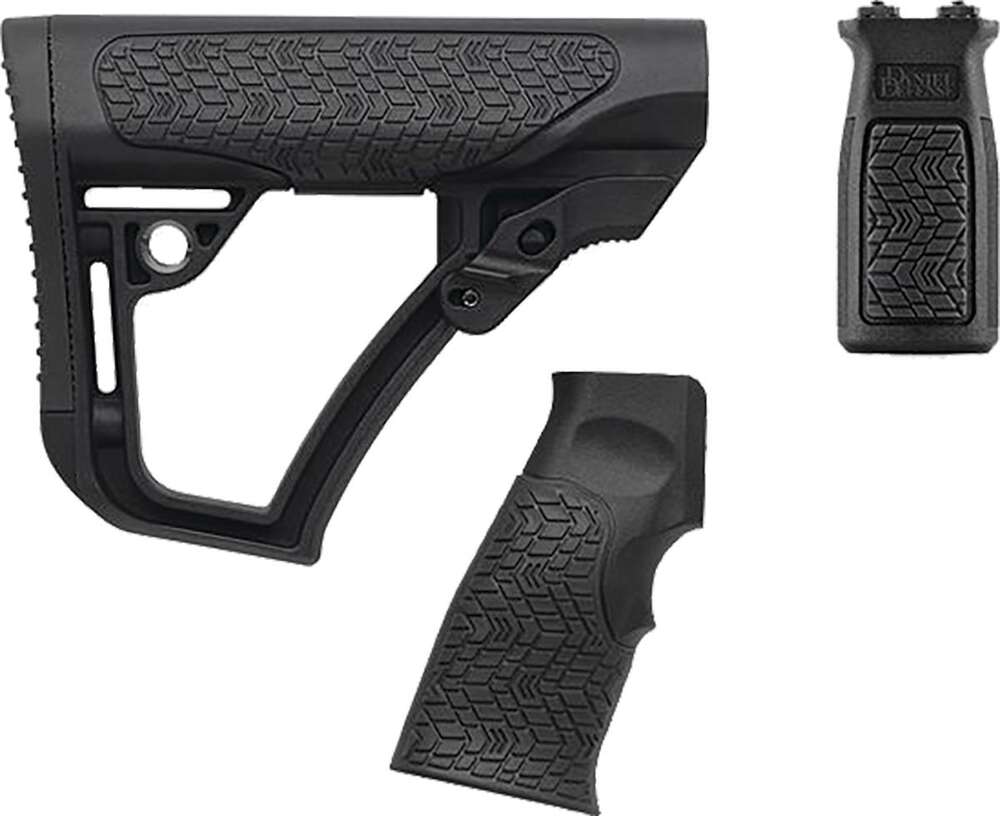 Grips Pads Stocks Daniel Defense Ready Series Buttstock Pistol Grip & M-LOK Vertical Foregrip Combo BLK • Model: Ready Series